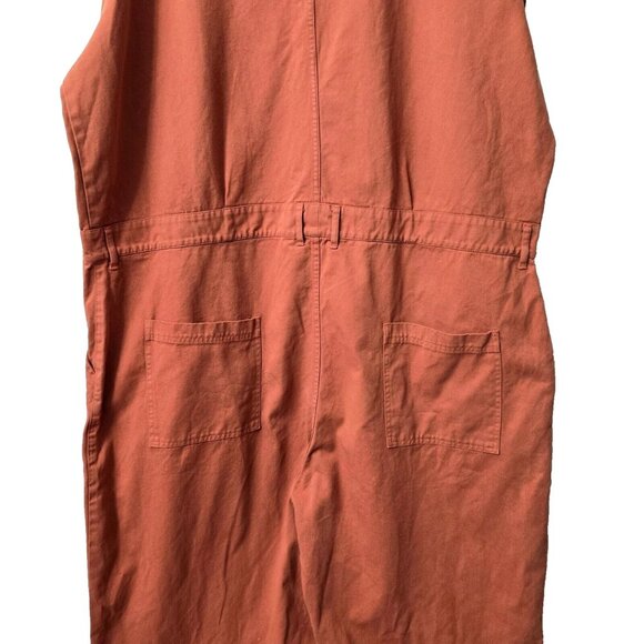 Big Bud Press Jumpsuit Romper 3X 4X 5X Plus Unisex Cotton Twill Clay Long Sleeve - Picture 6 of 14